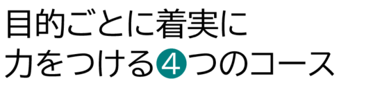 目標ごとに着実に力をつける